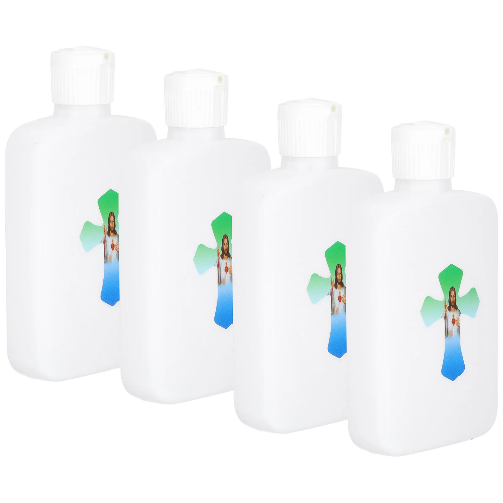 6Pcs Holy Water Bottles Catholic Refillable Tiny Plastic Containers Elegant Lightweight Leakproof for Daily Use Travel Baptism