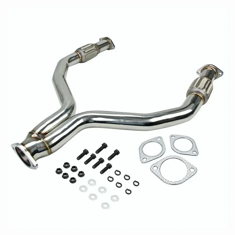 Stainless X Y-Pipe Downpipe Exhaust Down Pipe for Nissan 370Z Z34 G37 V36 VQ37VHR 08-16