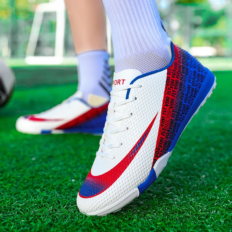 Sweat Wicking Football Boots, Close Fitting Ergonomic Cut, Non Slip Shock Absorbing Outsole, Practical For Outdoor Team Football