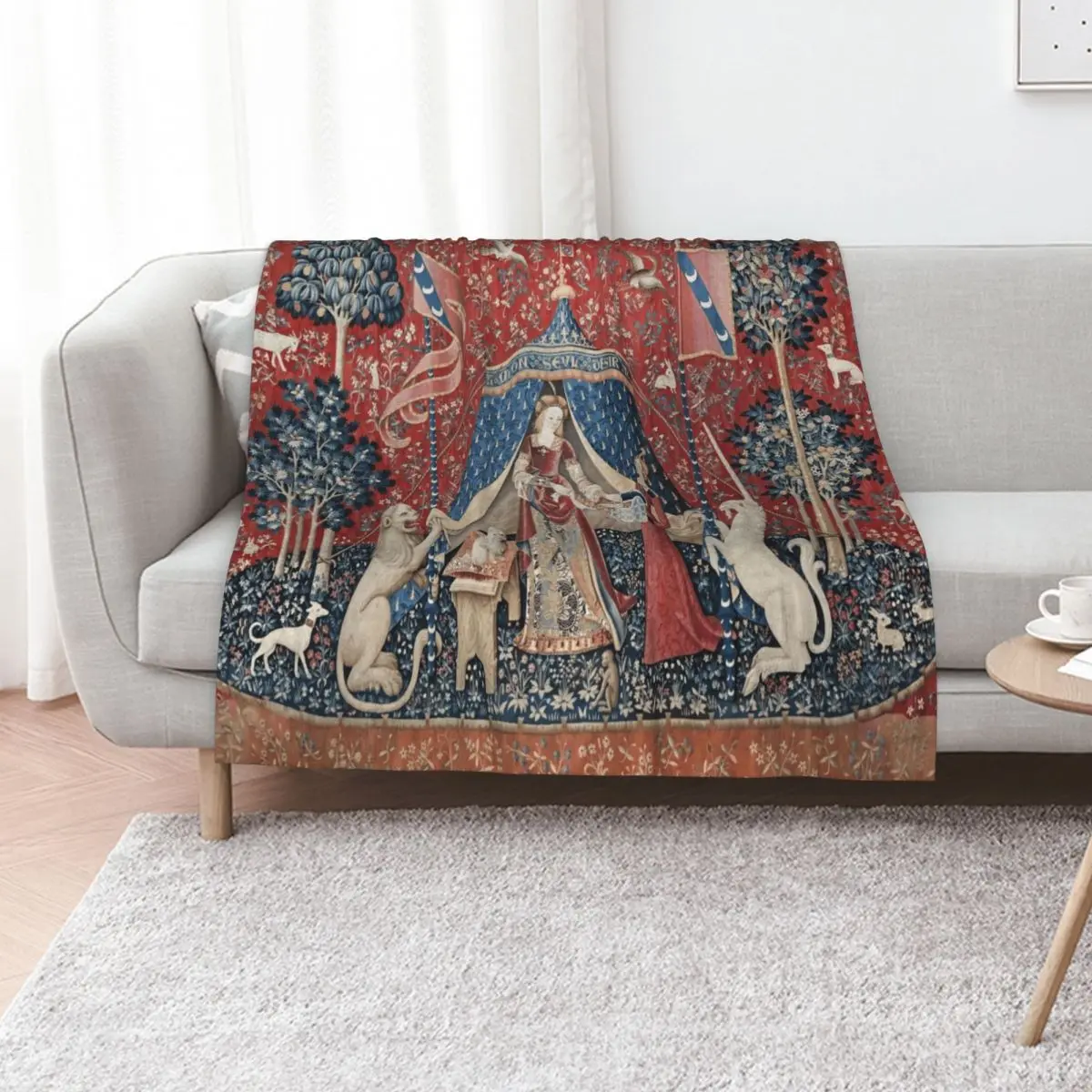 The Lady and the Unicorn My Only Desire Throw Blanket Travel Luxury Throw For Decorative Sofa Custom sofa bed Blankets
