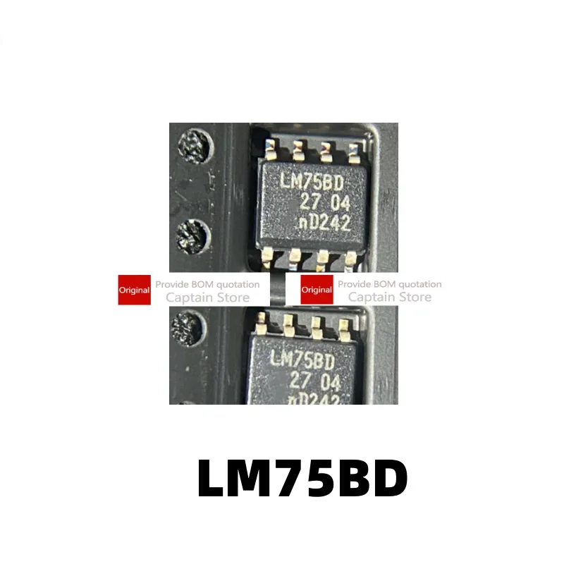 5PCS LM75 LM75BD SOP8 packaged temperature sensor chip