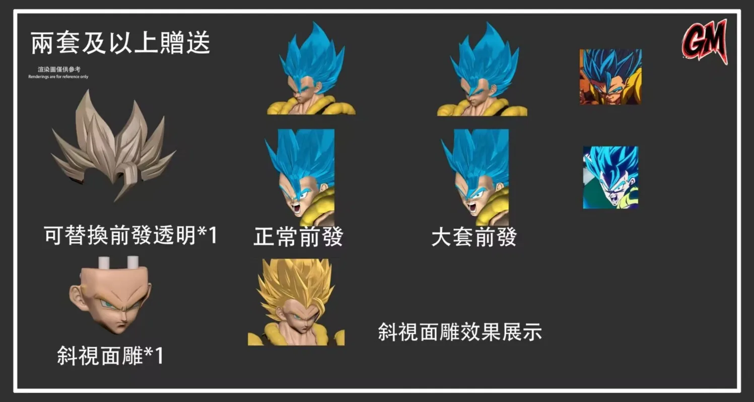 حزمة ملحقات Dragon Ball SHF Gogeta تتكيف مع: Mushroom Hanlin Play/Magic Pact المنقولة Gogeta