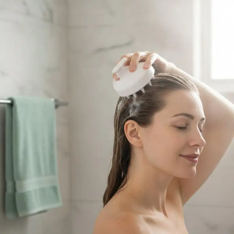 No Irritation Shampoo Scalp Massage Brush Soft Silicone Exfoliator Bath Shower Tool for Whole Family