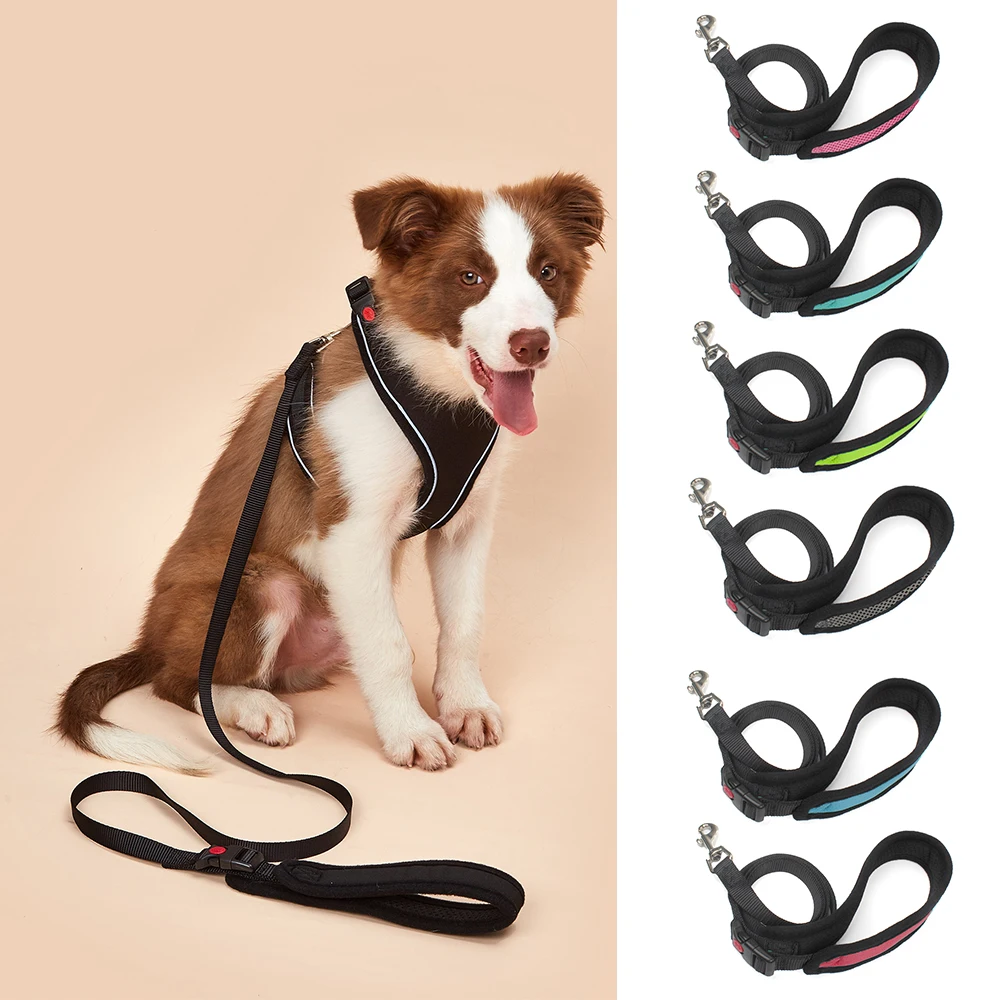 Walking Dogs and Cats Lead Leashes For Collar Vest Harness Adjustable Soft Polyester Mesh Rope Suitable With Small Dog Chihuahua