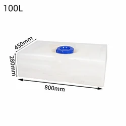 RV Horizontal 100L Car Mounted Water Tank, Plastic Diesel Transport Bucket,Thickened PE Fresh Water Container For Campers Boat