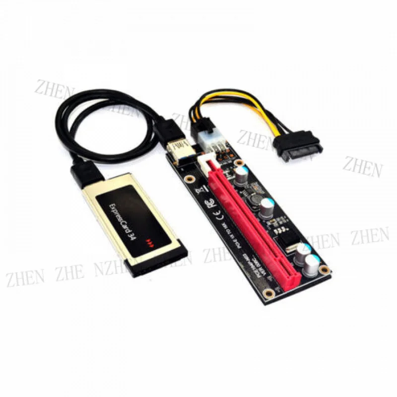 

Y Expresscard Express Card 34mm to PCI-E 16X Riser for Laptop External GPU Card