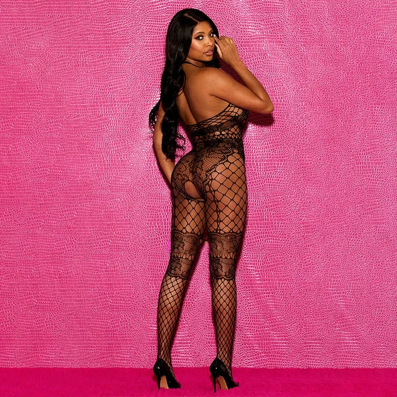 컵리스 오픈 크로치 바디 슈트 여성 란제리 욕망 잠옷 섹시한 바디 스타킹 에로틱 바디 슈트 팬티 투명 베이비 인형