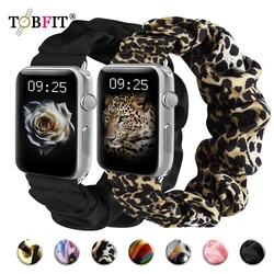 For Apple Watch Band  Series 7 SE 6 5 4 3 Elastic Scrunchie Strap For iWatch 44mm 40mm 38mm 42mm 41mm 45mm Bracelet Correa belt