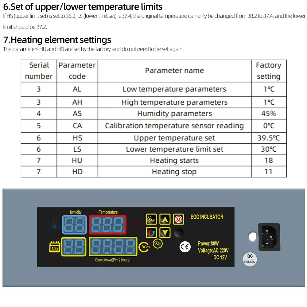 Controller di incubazione fai-da-te a doppia potenza accessori per scatole di incubazione per uova a temperatura costante accessori per Controller