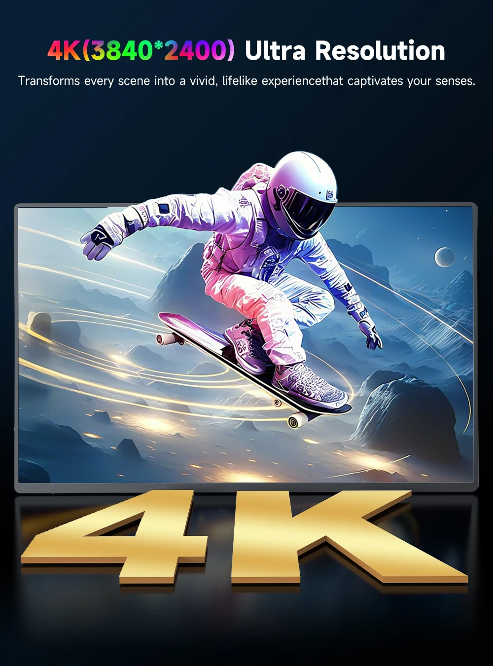 شاشة كمبيوتر محمول محمولة UPERFECT UColor T6 مقاس 16 بوصة بدقة 4K UHD 1200 شمعة في المتر المربع 16:10 100% sRGB IPS FreeSync HDR خارجية مع منفذ USB-C HDMI لأجهزة الكمبيوتر الشخصية والهواتف وأجهزة Mac وPS4 وPS5 وSwitch