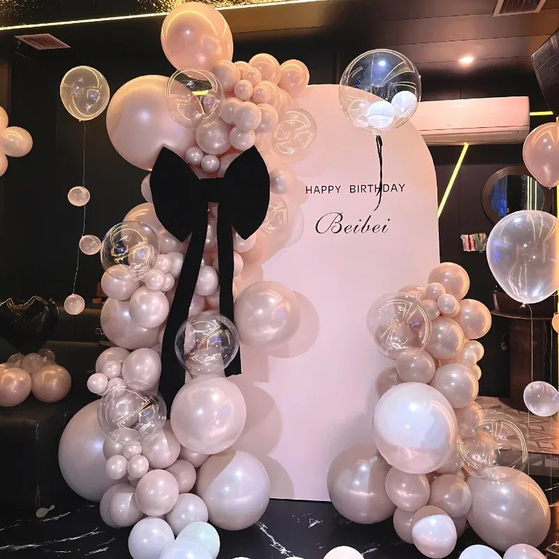 18th Birthday Decoration Scene Arrangement, Bar Mitzvah Ceremony Korean Bow Balloon Background Wall KT Board