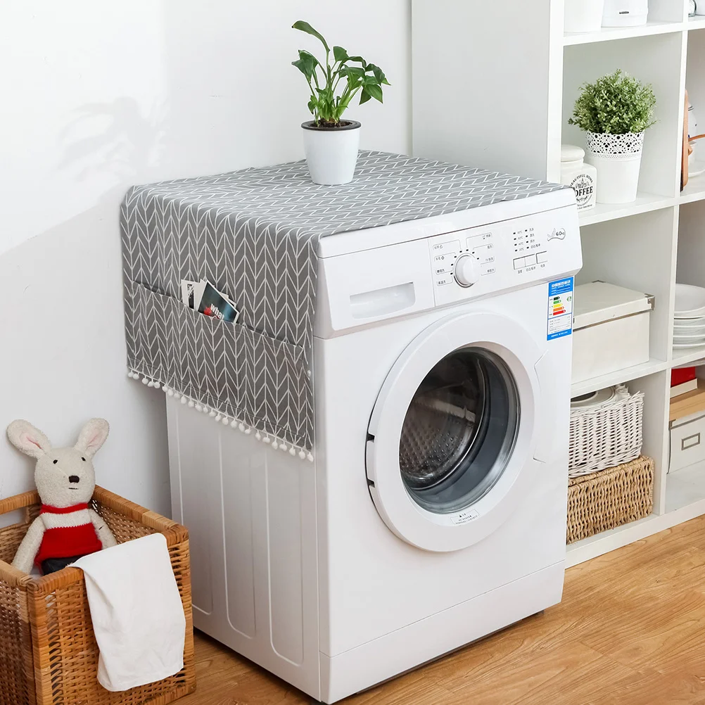 

Gray Arrow Nordic Design Washing Machine Cover Refrigerator Cover Dust Protection Breathable Wear Resistant Home Laundry Room