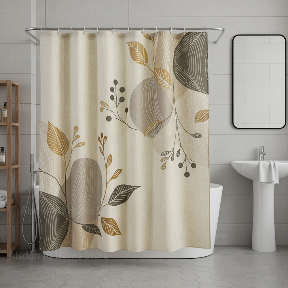 Waterproof Shower Curtain Print Flower Curtains Bathroom Accessories 1piece showers  privacy screen