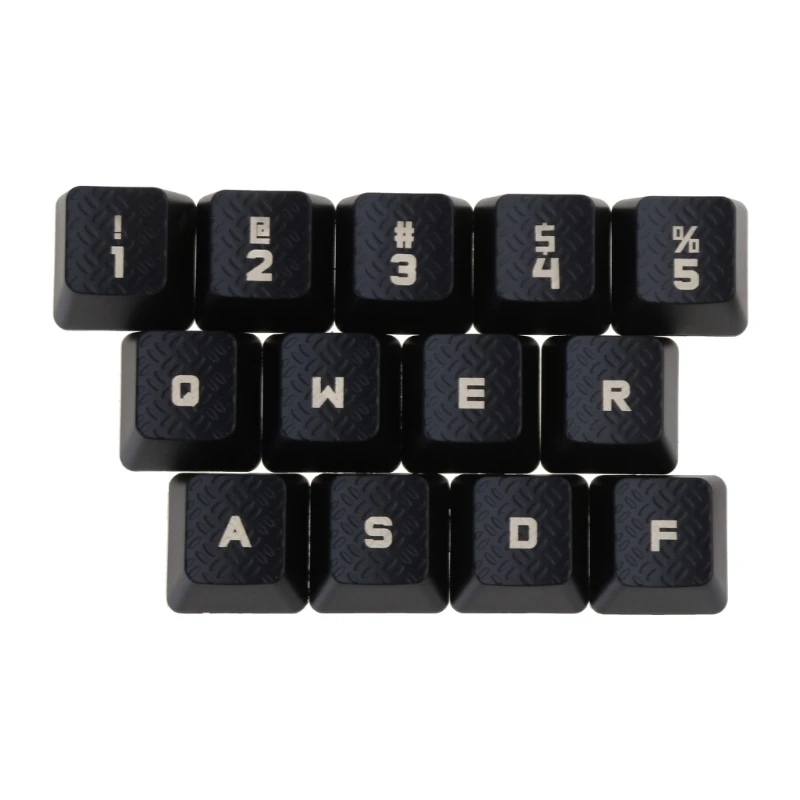 F3KE 13 pz ABS Retroilluminato Keycap Texture antiscivolo Copertura Interruttore A Chiave per Romer-G G910 G810 G413 G310 Gaming