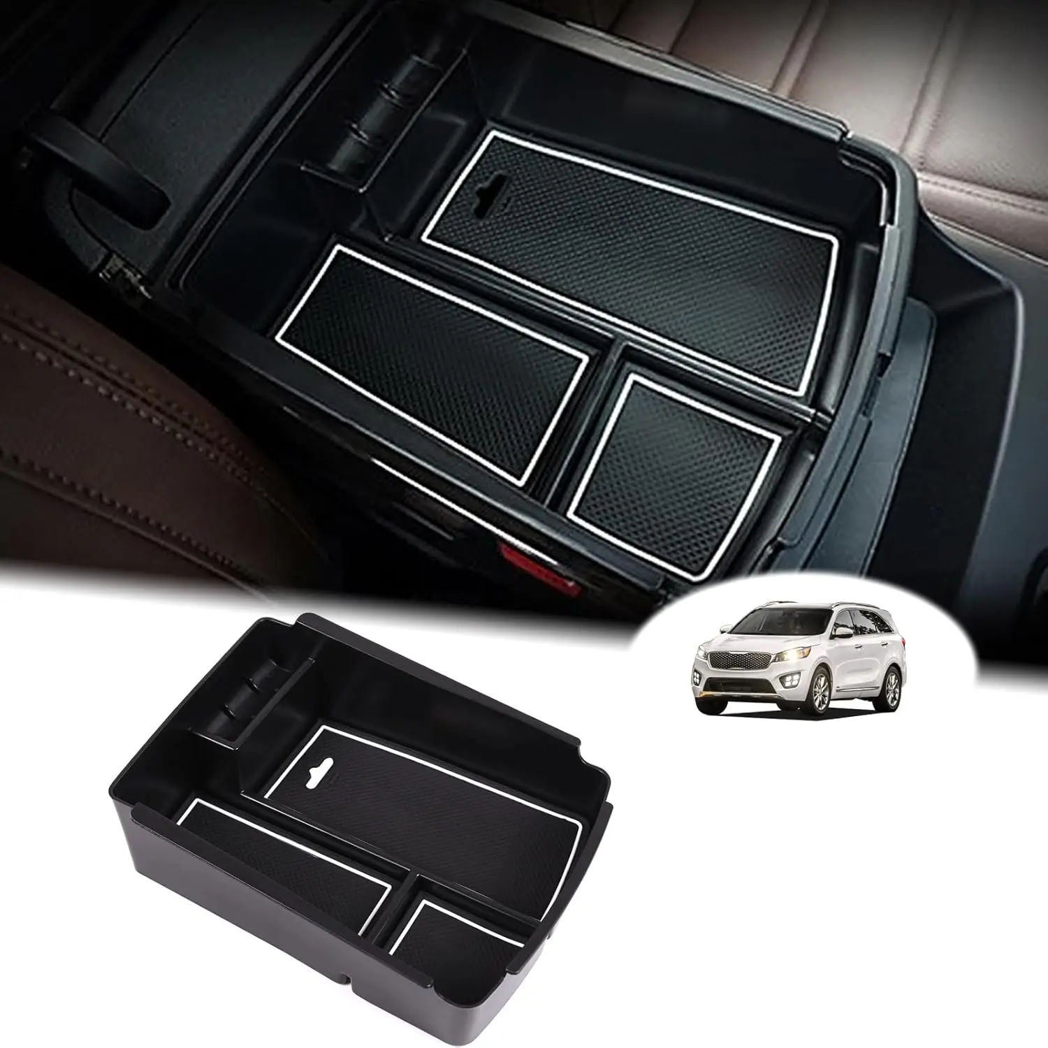 

Car Center Console Armrest Storage Box For Kia Sorento UM 2015~2020 2016 Car Door Organizer Container Holder Accessories