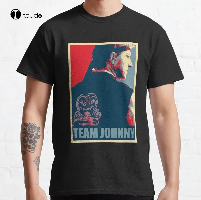 Team Johnny Cobra Kai Johnny Lawrence Karate Kid Eagle Fang Karate Classic T-Shirt Cotton Tee Shirt Unisex Fashion Tshirt Summer