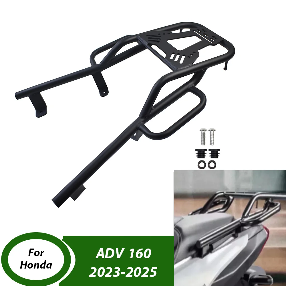  For Honda ADV 160 2023 2024 2025 Motorcycle Steel Rear Seat Rack Bracket Luggage Carrier Cargo Shelf Support Accessories