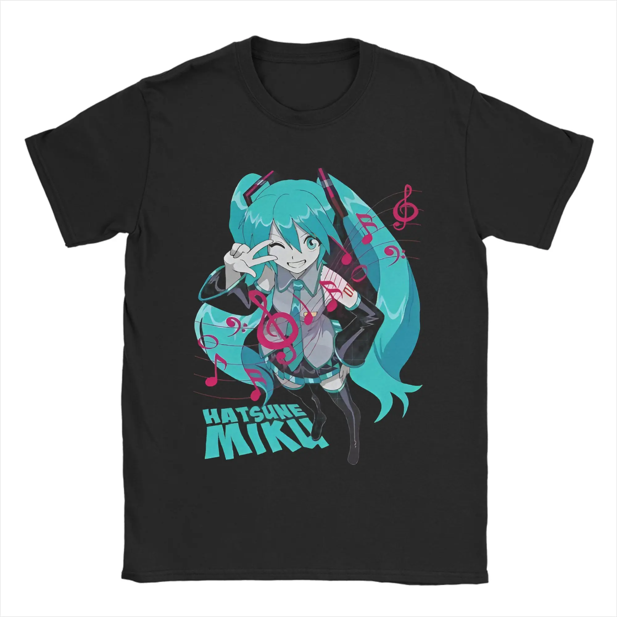 

Kawaii Hatsune Miku T-Shirt for Men Women Fashion Cotton Tees O Neck Short Sleeve T Shirt Gift Idea Clothing