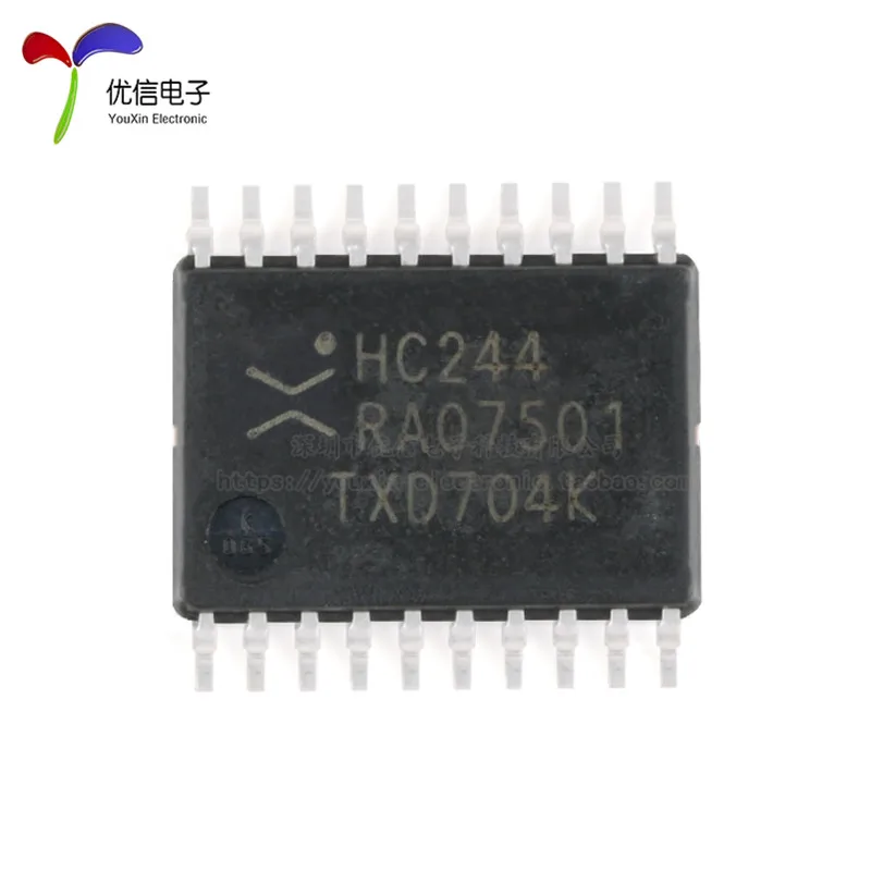 10Pcs/Original genuine 74HC244PW, 118 TSSOP-20 tri state output eight way buffer driver chip