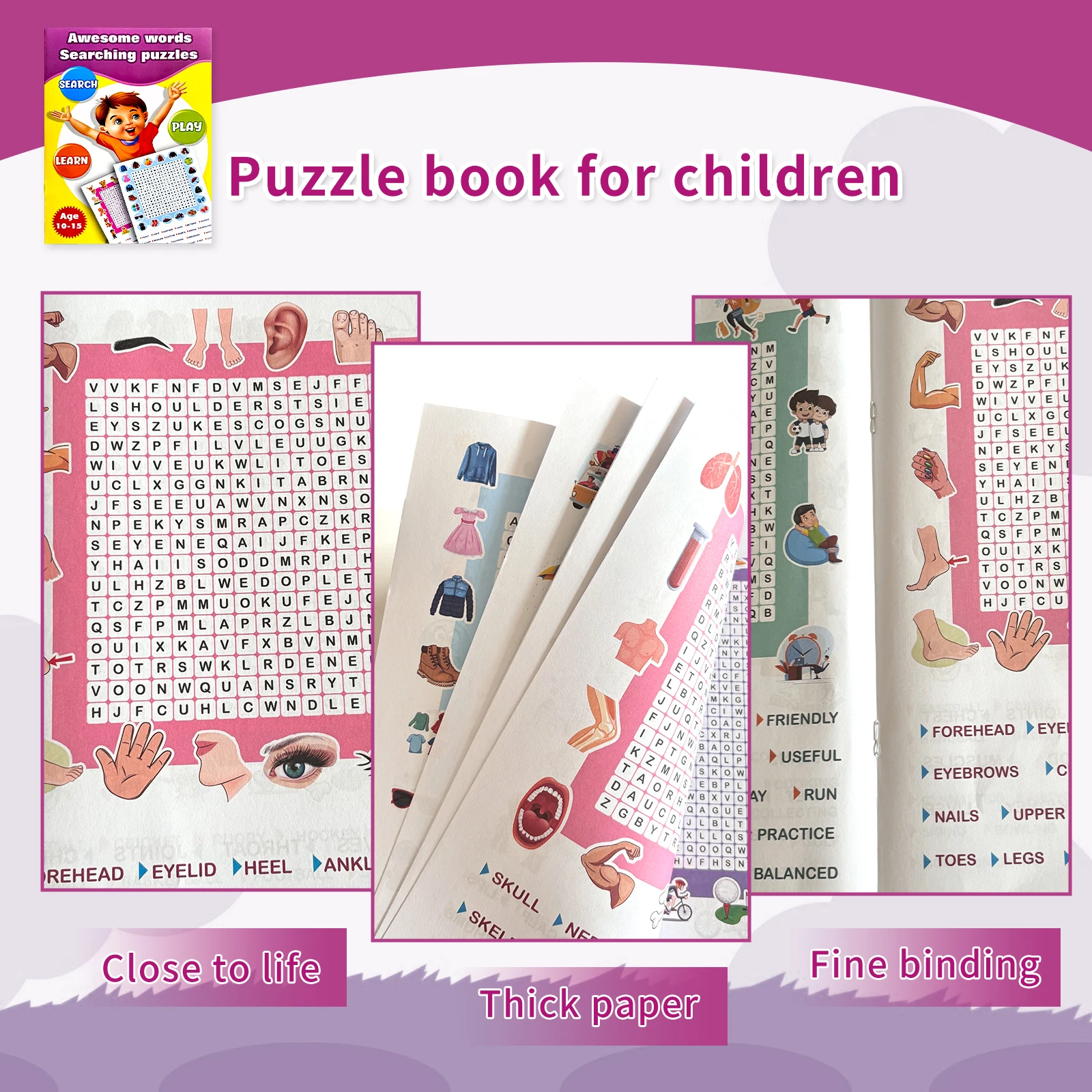 "Awesome words Searching puzzles" - Educational Word Search Books for 10 - 15 Year Olds