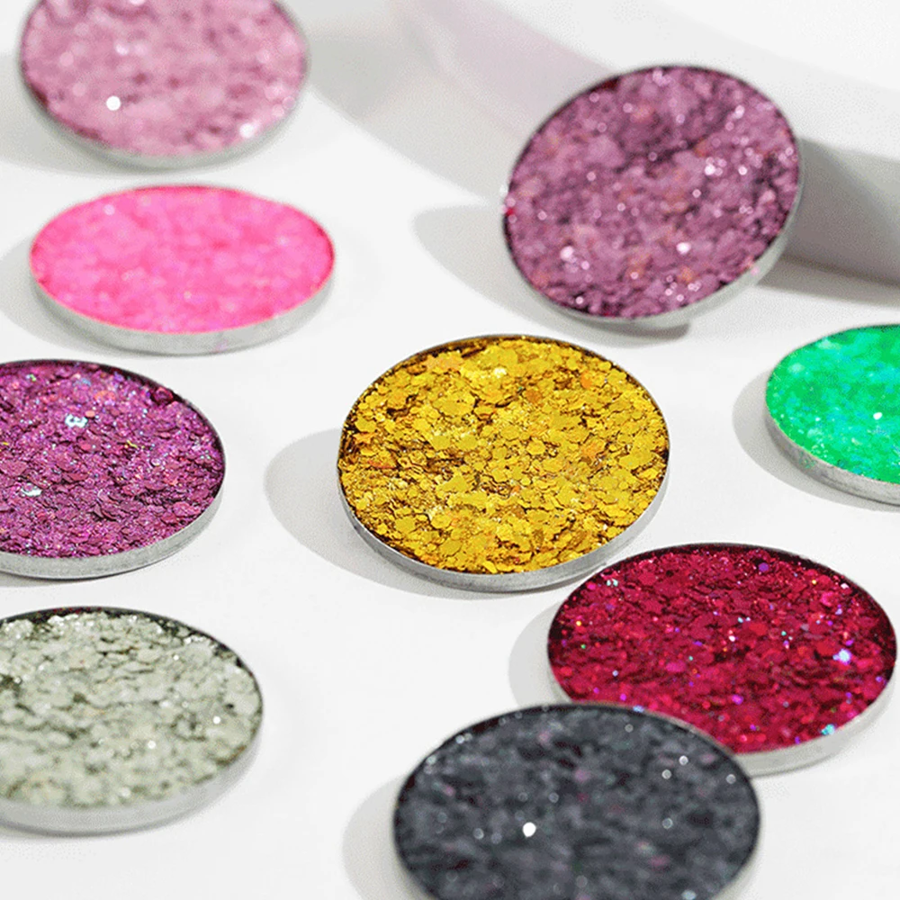 1/2 pçs glitter sombra não-vo pó antiaderente em pó gel glitter lantejoulas sombra de maquiagem dos olhos gel glitter sombra