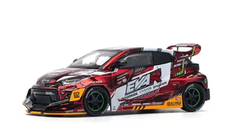 

Xcartoys x POP RACE 1:64 EVAR TYPE-02 GOODRIDE GR YARIS Хромированная красная литая модель автомобиля