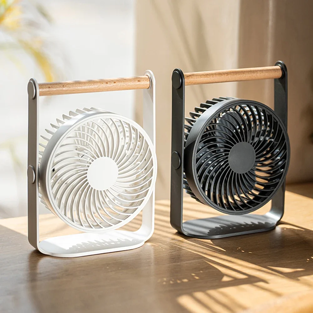 

3000mAh Rechargeable Desk Fan Personal Portable Quiet 4 Speeds Adjustable Mini Table Desktop Fan for Cooling Home Office