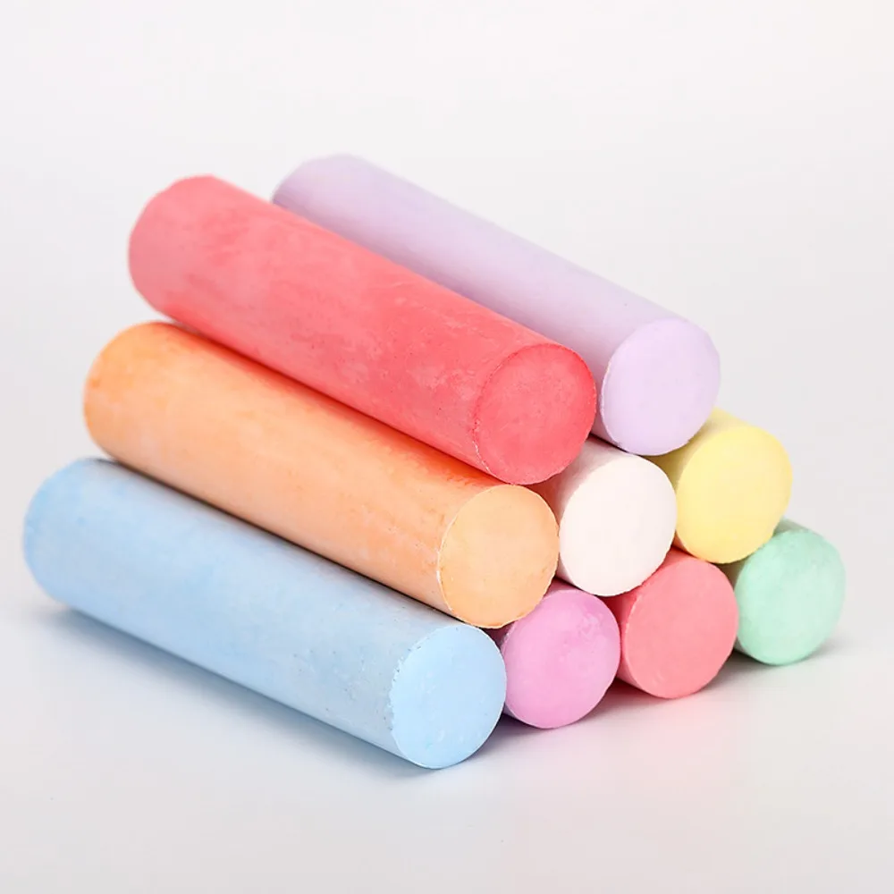 Large Size Colored Dustless Chalk Oversize Erasable Sidewalk Drawing Chalk Marking Chalk Teacher Teaching