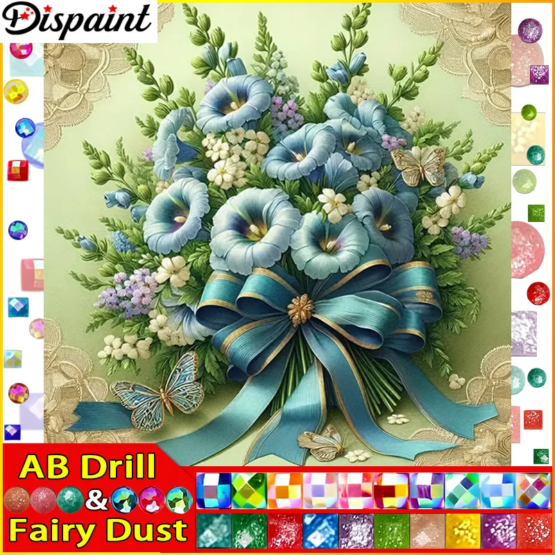 

Dispaint Fairy Dust AB «Цветок бабочки» алмазная живопись 5D полная квадратная/круглая дрель домашний декор DIY Алмазная вышивка крестом