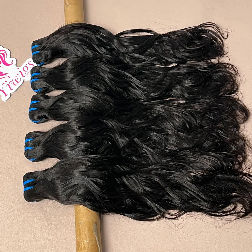 100% شعر الإنسان موجة طبيعية حزم الشعر البشري موجة المياه حزم شعر بشري خام اللون الطبيعي 18A 28 30 بوصة 1/3/4 حزم