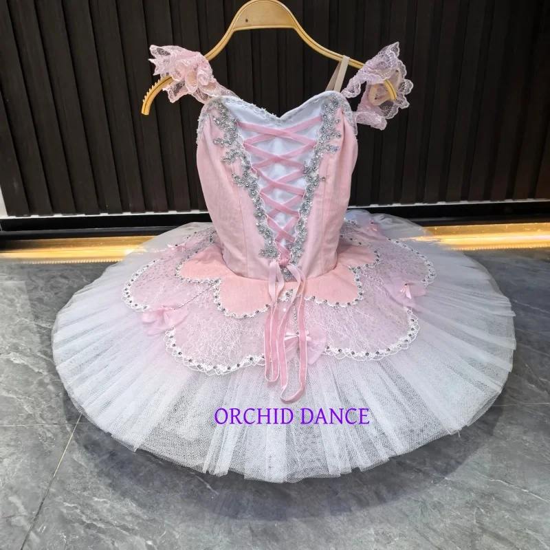 

BT26011088 High Quality Custom Size 7 Layers Kids Girls Women Adult Performance Wear Pink Bird Ballet Tutu Costumes