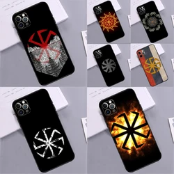 Slavic Symbol Kolovrat Case For iPhone 15 12 13 11 14 Pro Max X XS Max XR SE 2022 8 7 14 Plus Back Cover Shell