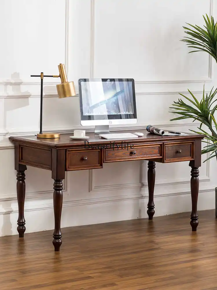 

American solid wood desk bedroom study computer desk office writing desk