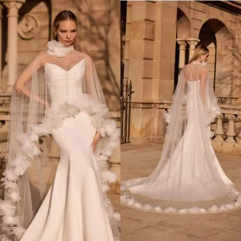 romantic-3d-floral-appliqued-tulle-bridal-veil-long-trailing-design-robe-de-mariee-bride-wedding-ceremony-accessory-customized