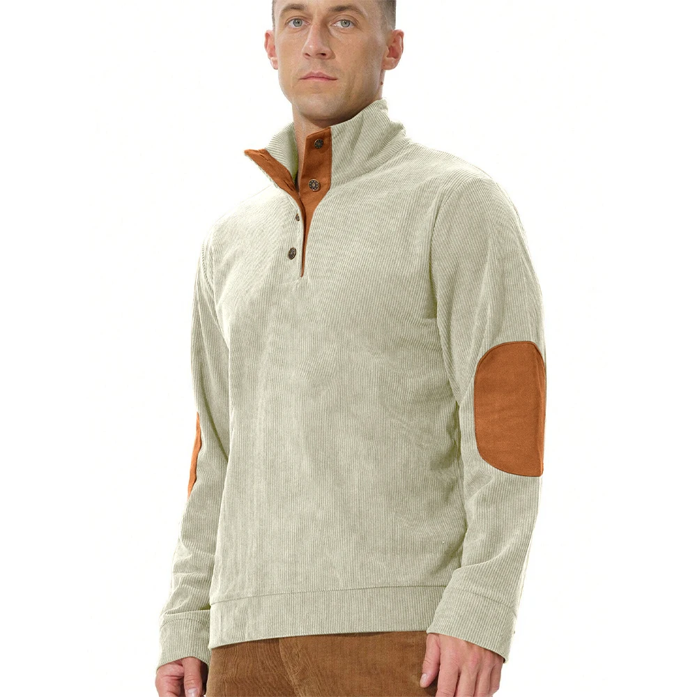Spring Fall New Men's Jacket Pullover Men Long-sleeved Sweatshirt New Outdoor Sports  Casual Patchwork Sweatshirt Men's Clothes