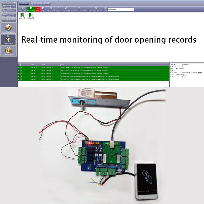 Smart Wiegand Network Access Controller Software Netwerkcommunicatie TCP/IP Toegangscontrolesysteempaneel met enkele deur