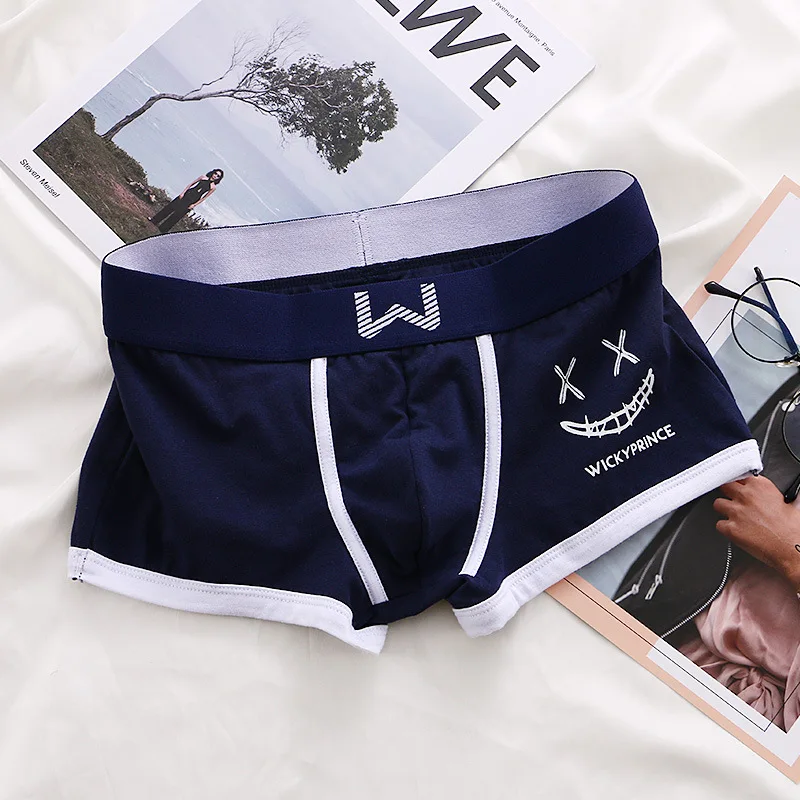 Men Boxer Shorts Fashion Pouch Bulge Underpants Male Letter Printed Calzoncillo Hombre Breathable Sports Cotton Boxer Homme