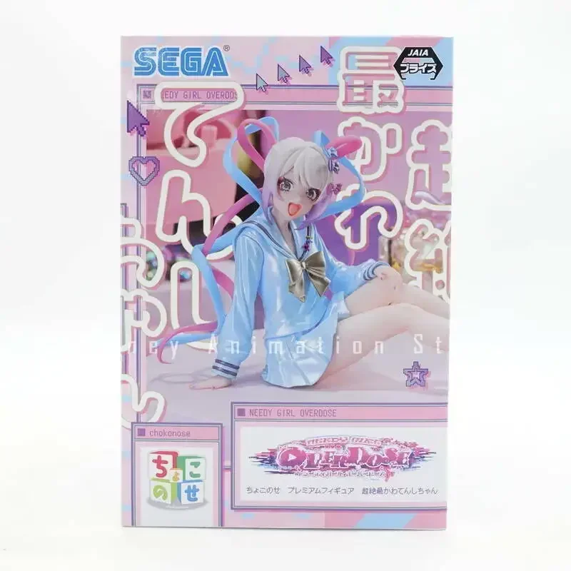 Em estoque 100% original sega pm necessidade menina overdose kange pvc 10cm anime figura modelo figuras de ação coleção ornamento brinquedo