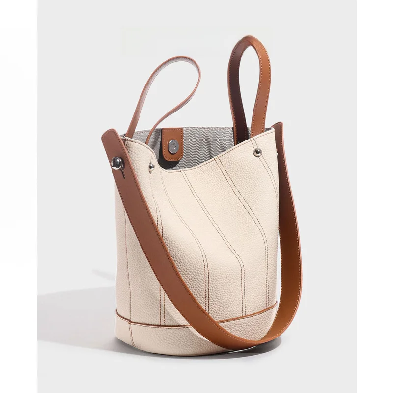 

Кожаная женская сумка-мешок на одно плечо, модная европейская молодежная сумка для повседневного использования, маленький размер из искусственной кожи