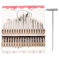 17-Key Kalimba Mini Thumb Piano Clear Acrylic Design Portable Hand Piano for Music Lovers Beginner Friendly Compact Size 17 Keys