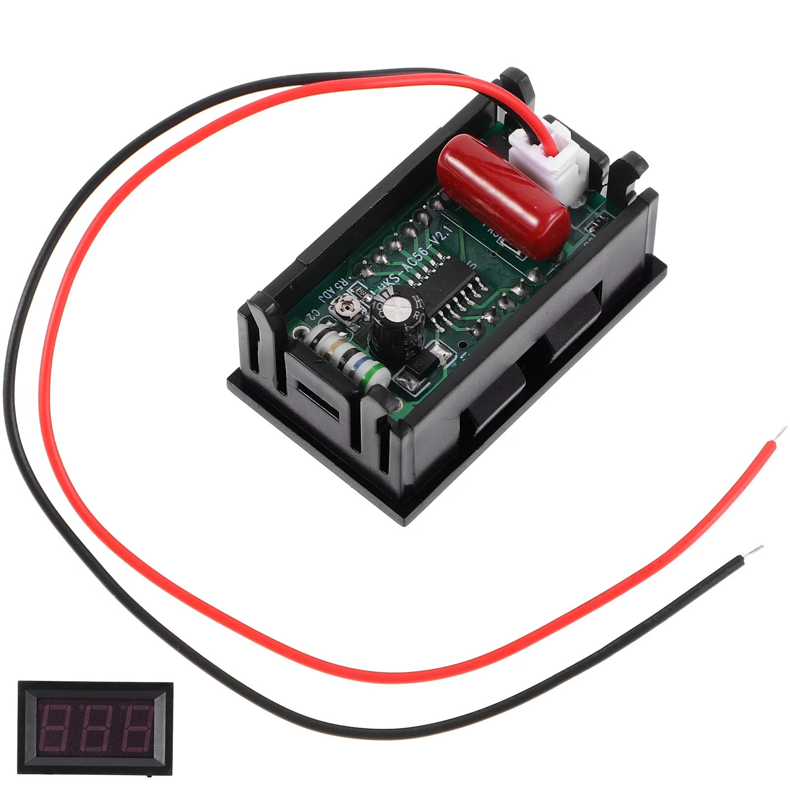 Voltmeter AC Voltage Head Mini 25-500V Universal Low Working Current LED Digital Plastic Tester