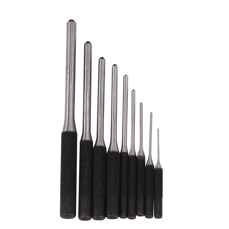 

9-Piece Set-Up Punch Round Punch Pieces Roll Pin Punch Set Tool Bolt Catch Roll Pin Punch Tool Kit