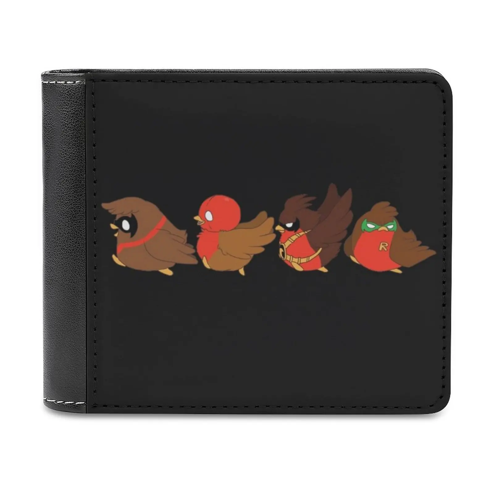 Go Robins-Robins On The Go New Men Wallets Pu Leather Men Purse High Quality Male Wallet Animals Birds Robin Red Hood Nightwing