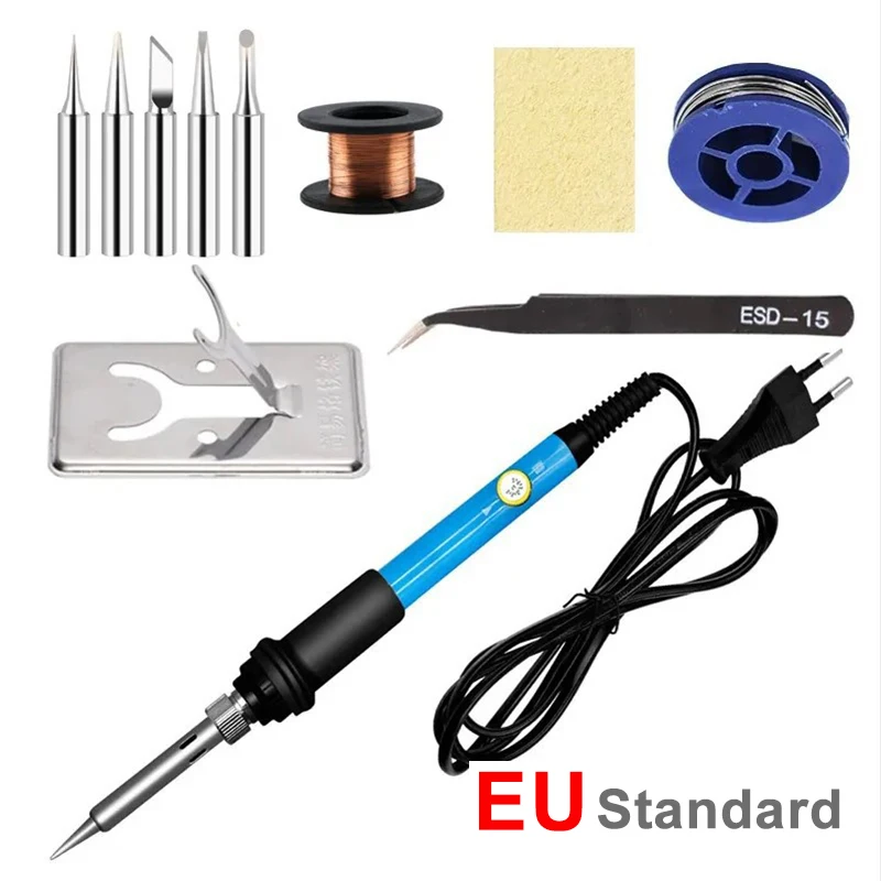 Verstelbare Temperatuur Elektrische Soldeerbout 110 V (US plug)/220 V (EU Plug) 60 W Soldeerbout Lassen Soldeer Reparatie Tool
