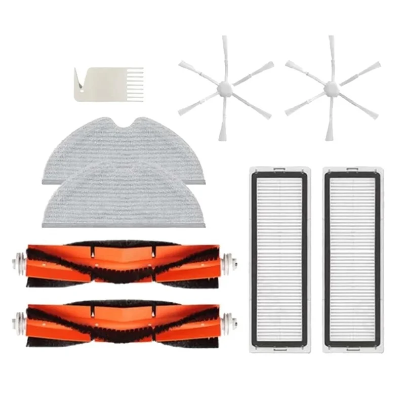 ABKR-Xiaomi Mijia 2C STYTJ03ZHM 로봇 진공 청소기 메인 사이드 브러시 필터 걸레 천 교체 부품 액세서리 키트
