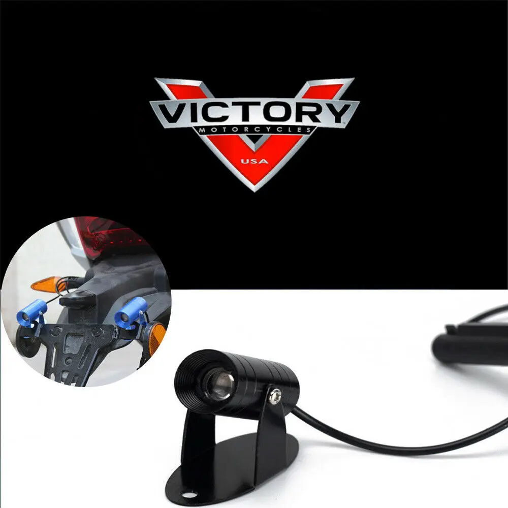 

1pc Victory Logo LED Motorcycle Warning Projector Laser Shadow Ghost Light for USA Victory Motor