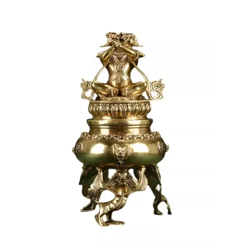 

s# sA King Kong Copper Incense Burner Household Indoor Supplies Sandalwood Thread Long Incense Aromatherapy Stove