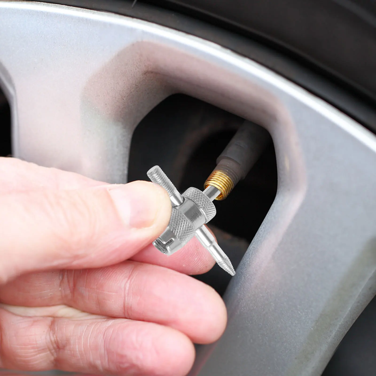 

4pcs Tire Stem Multi-Functional Valve Core Remover Durable Portable Car Motorcycle Tire Repair Tool Valve Stem Puller Core