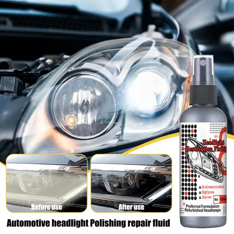 

Car Headlight Scratch Restoring Vehicle Headlamp Scratch Removal Spray Remove Yellowing Scratch Haze Oxidation for Automobile