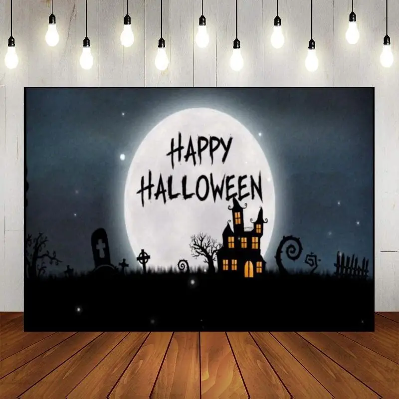 

Halloween Banner Background Decoration Party Custom Birthday Backdrop Horrible Photography Backdrops Trick or Treat Photo Spooky